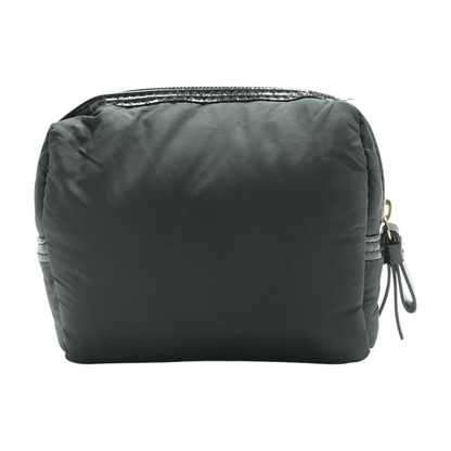 Black Solid Makeup Bag