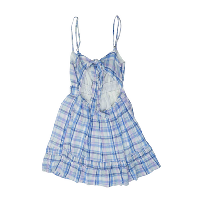 Blue Plaid Mini Dress