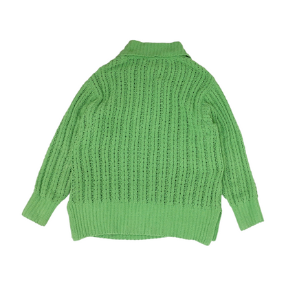 Green Solid 1/4 Zip Pullover