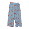Blue Graphic Casual Pants