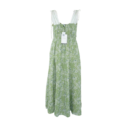 Green Floral Midi Dress