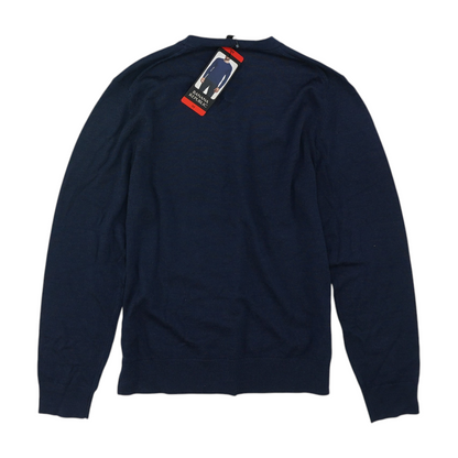Navy Solid Pullover Sweater