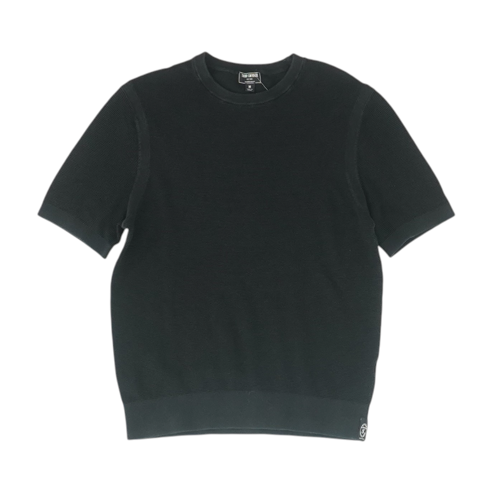 Black Solid Pullover Sweater