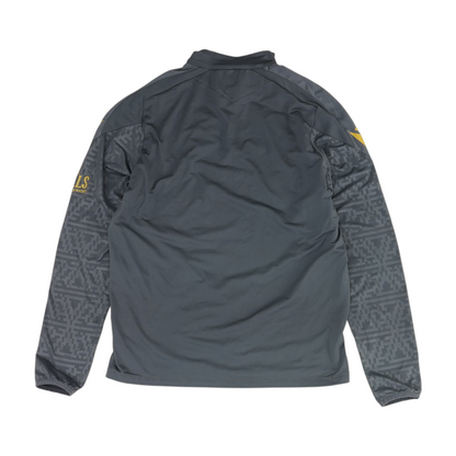 Gray Color Block 1/4 Zip Pullover