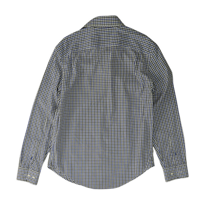 White Plaid Long Sleeve Button Down