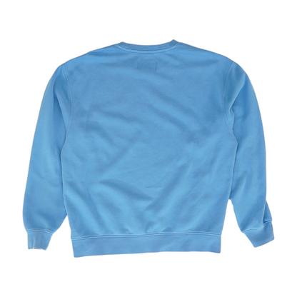 Blue Solid Sweatshirt Pullover