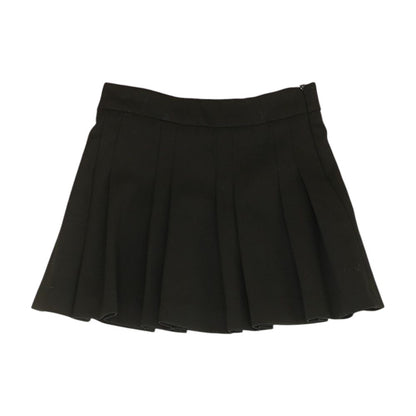 Black Solid Midi Skirt