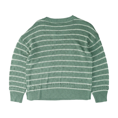 Green Striped Pullover Sweater