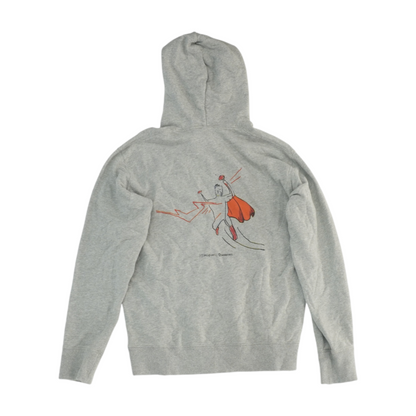 Gray Solid Hoodie Pullover