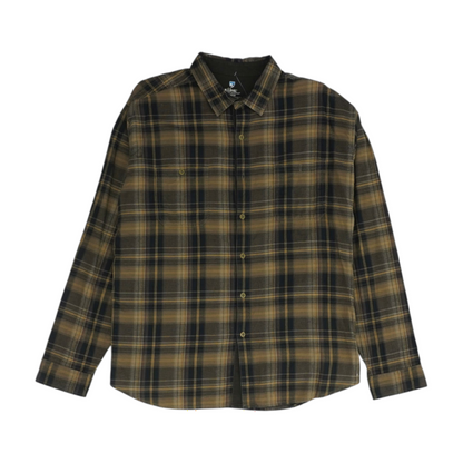Brown Plaid Flannel Button Down