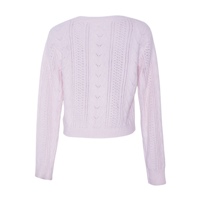 Pink Cardigan Sweater