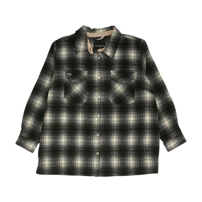 Black Plaid Flannel Button Down