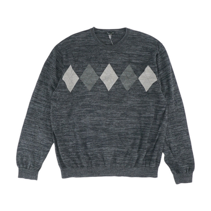 Charcoal Abstract Pullover Sweater