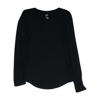 Black Solid Crewneck Knit Top