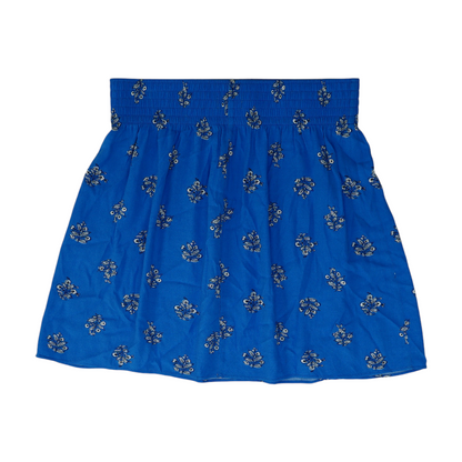 Blue Floral Mini Skirt