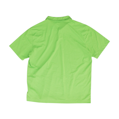 Neon Green Solid Short Sleeve Polo