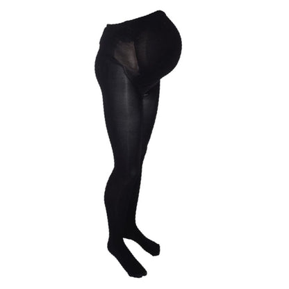 Black Maternity Solid Hosiery