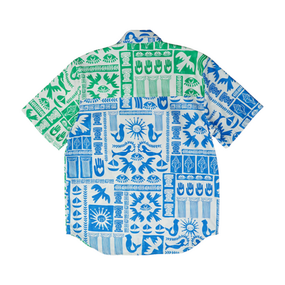 Multi Graphic Short Sleeve Button Down