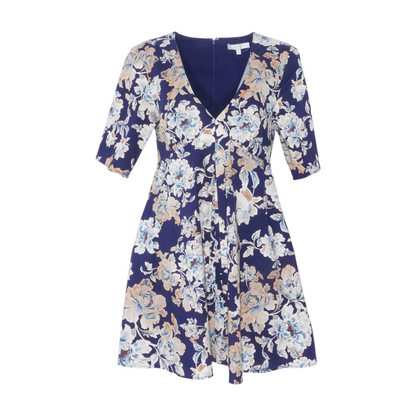 Navy Floral Mini Dress