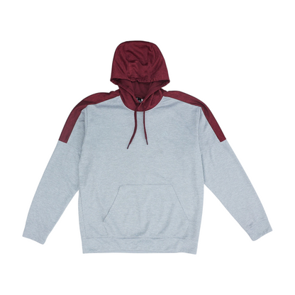 Gray Color Block Hoodie Pullover