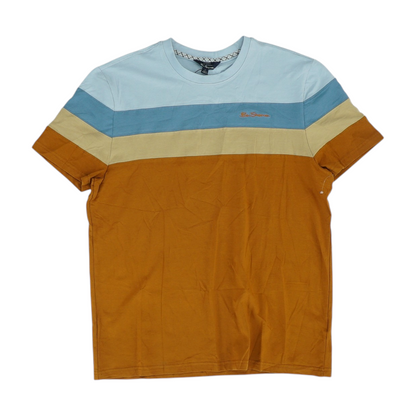 Brown Color Block T-Shirt