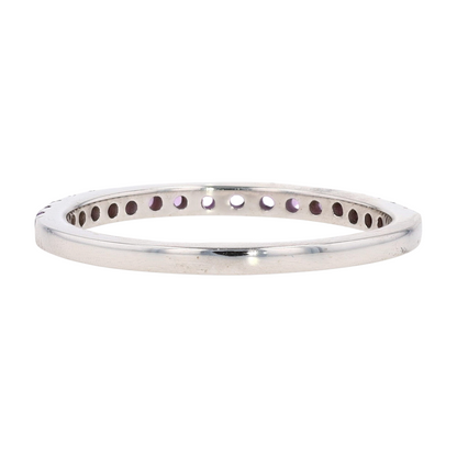 1/4 ctw 10K White Gold Amethyst Band Ring