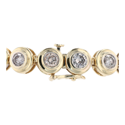 4 ctw 14K Yellow Gold Diamond Tennis Bracelet