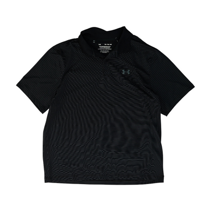 Black Striped Short Sleeve Polo