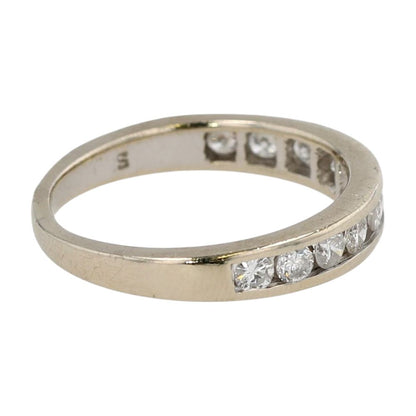 .33 ct 14K White Gold Channel Set Round Diamond Band