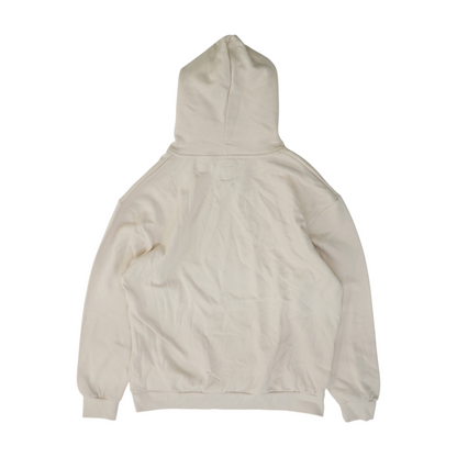 Beige Solid Hoodie Pullover