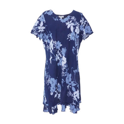 Navy Plus Floral Midi Dress