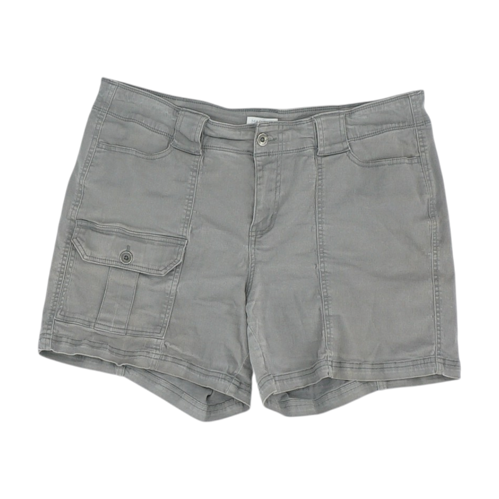 Gray Solid Chino / Khaki Shorts