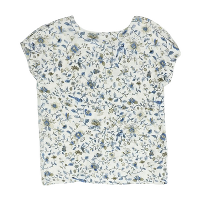 White Floral Blouse