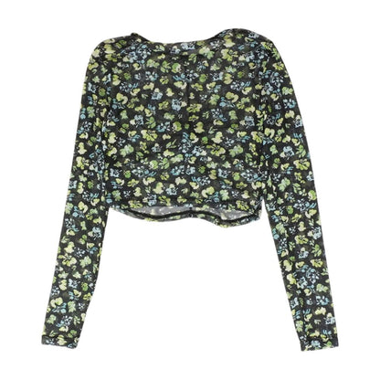 Black Floral Long Sleeve Blouse