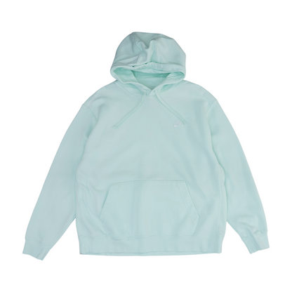 Blue Solid Hoodie Pullover