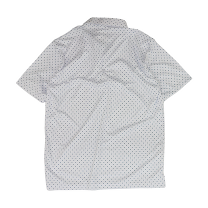 White Print Short Sleeve Polo