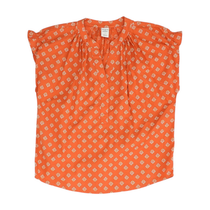 Orange Abstract Blouse