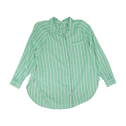 Green Striped Button Down