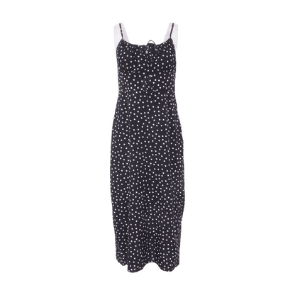 Black Polka Dot Midi Dress