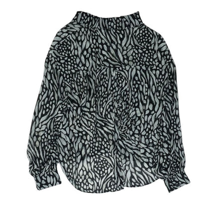 Black Animal Print Blouse