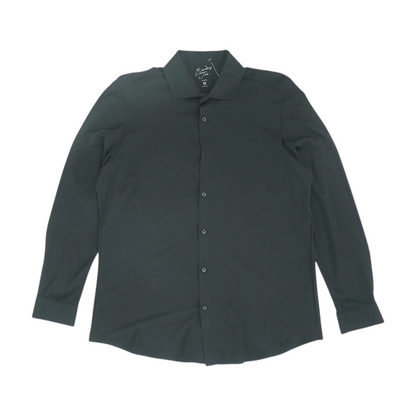 Black Solid Long Sleeve Button Down