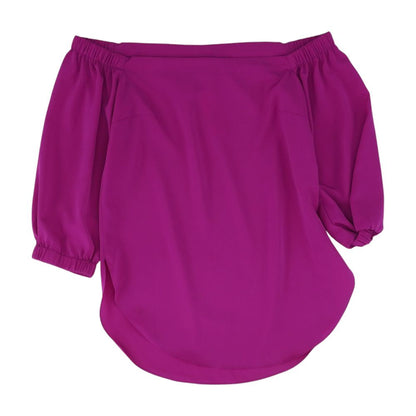 Magenta Solid 3/4 Sleeve Blouse