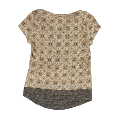 Beige Graphic Blouse