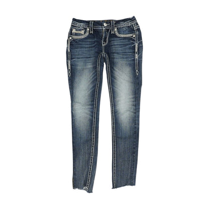 Blue Low Rise Skinny Leg Jeans