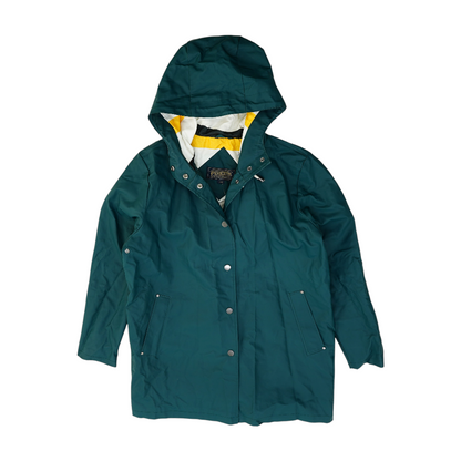 Green Solid Rain Jacket