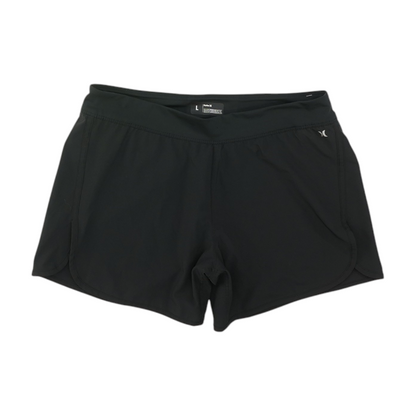 Black Solid Active Shorts