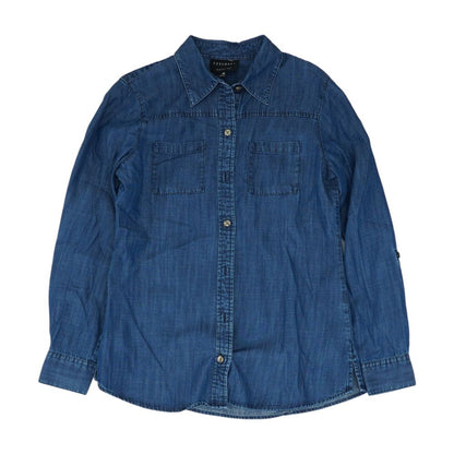 Blue Petite Button Down