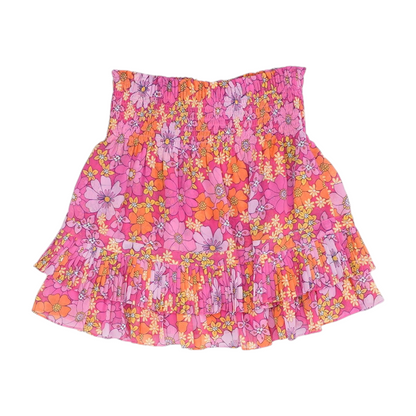 Pink Floral Mini Skirt