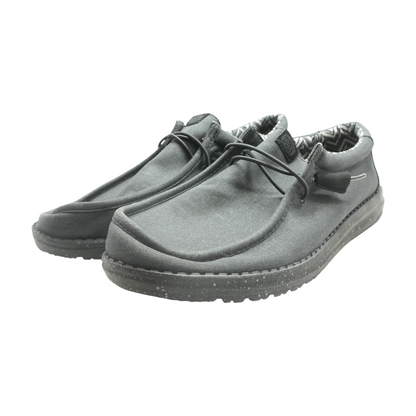 Black Lace-Up Casual Shoes