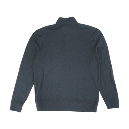 Black Solid 1/4 Zip Pullover